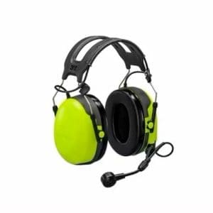 Headset för bullrig miljö med hjässbygel