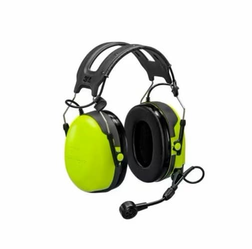 Headset för bullrig miljö med hjässbygel